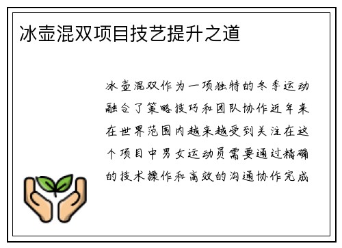 冰壶混双项目技艺提升之道